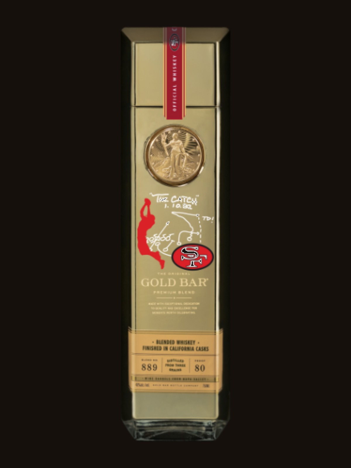 Gold Bar® Whiskey 49Ers 'The Catch' Limited Edition