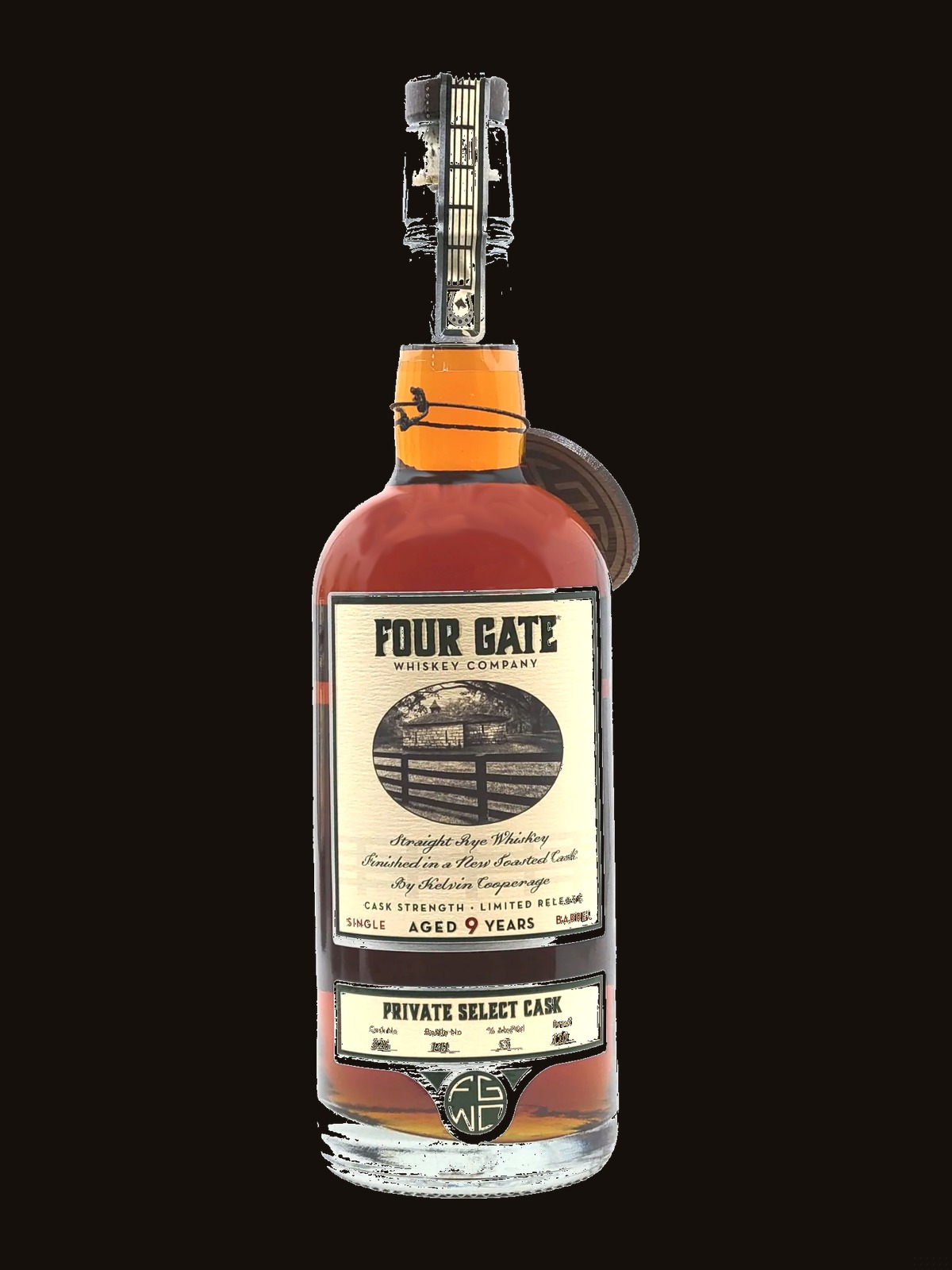 Four Gate Whiskey Private Select Straight Rye Whiskey 9-Year 110 Proof #826 - Mash & Journey Cask No. 826