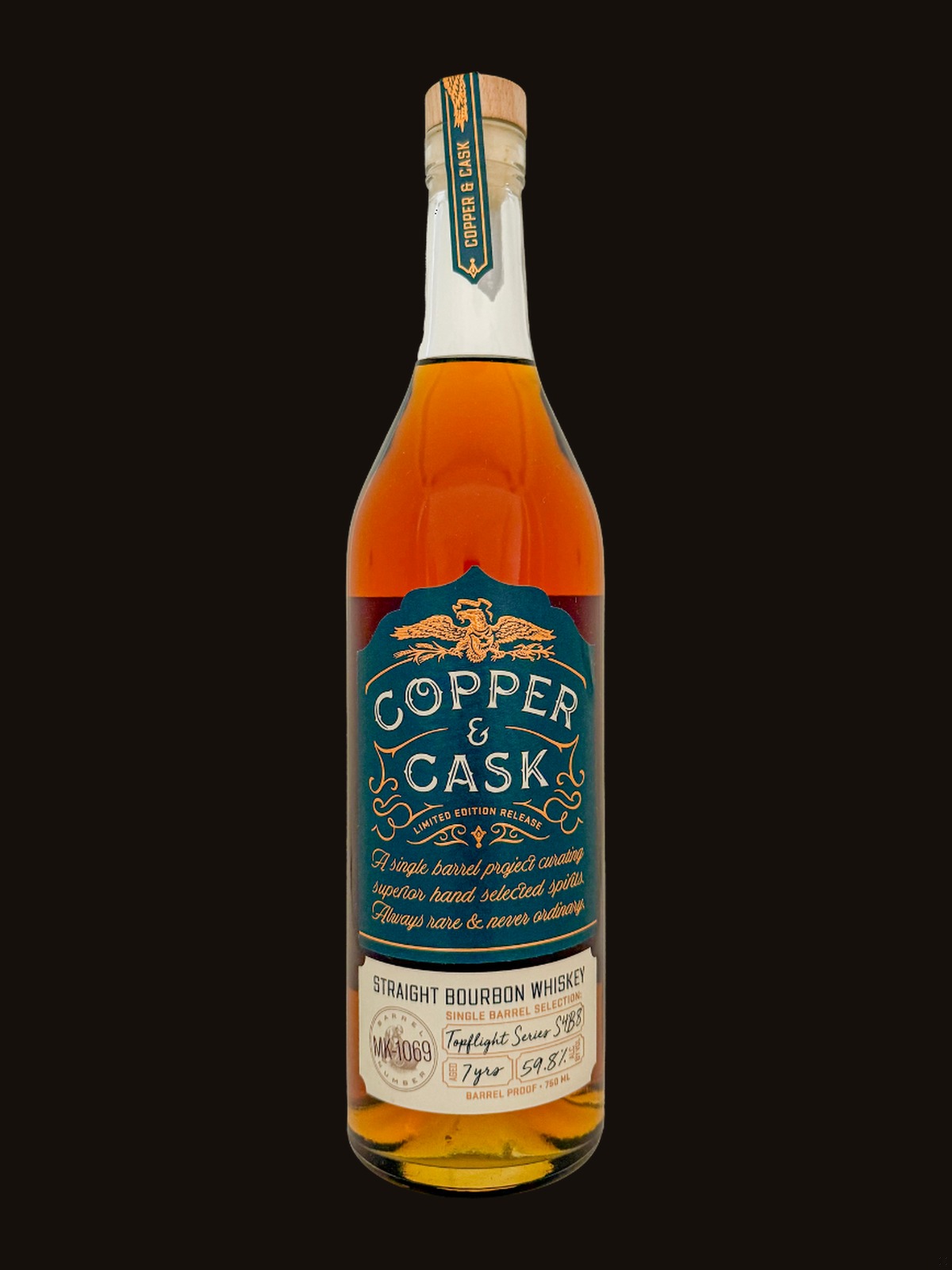 Copper & Cask Straight Bourbon Whiskey Single Barrel S4B8