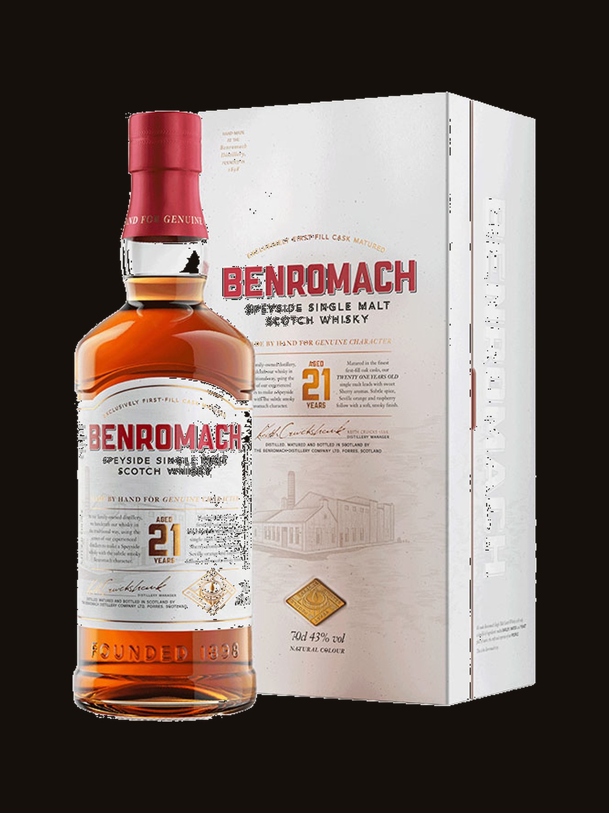 Benromach Speyside Single Malt Scotch Whisky 21 Year Old