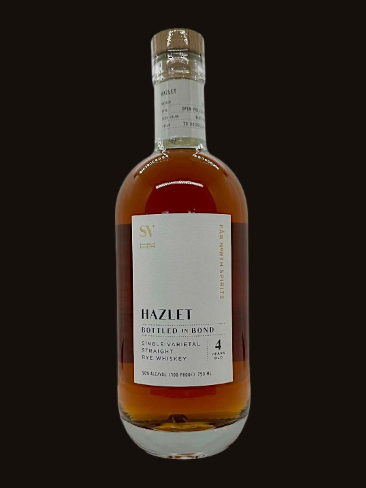Far North Spirits Hazlet Single Varietal Bonded Rye Whiskey
