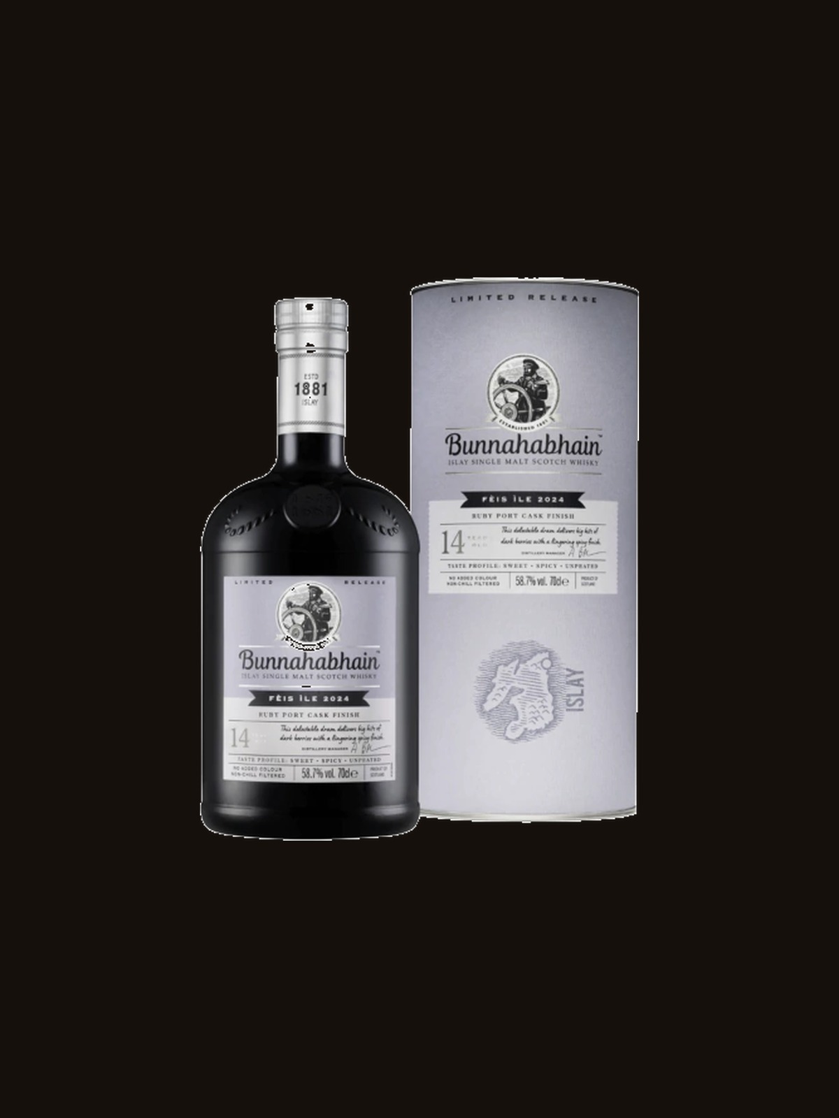 Bunnahabhain 14 Anos Fèis Ìle 2024 Ruby Port Cask Finish