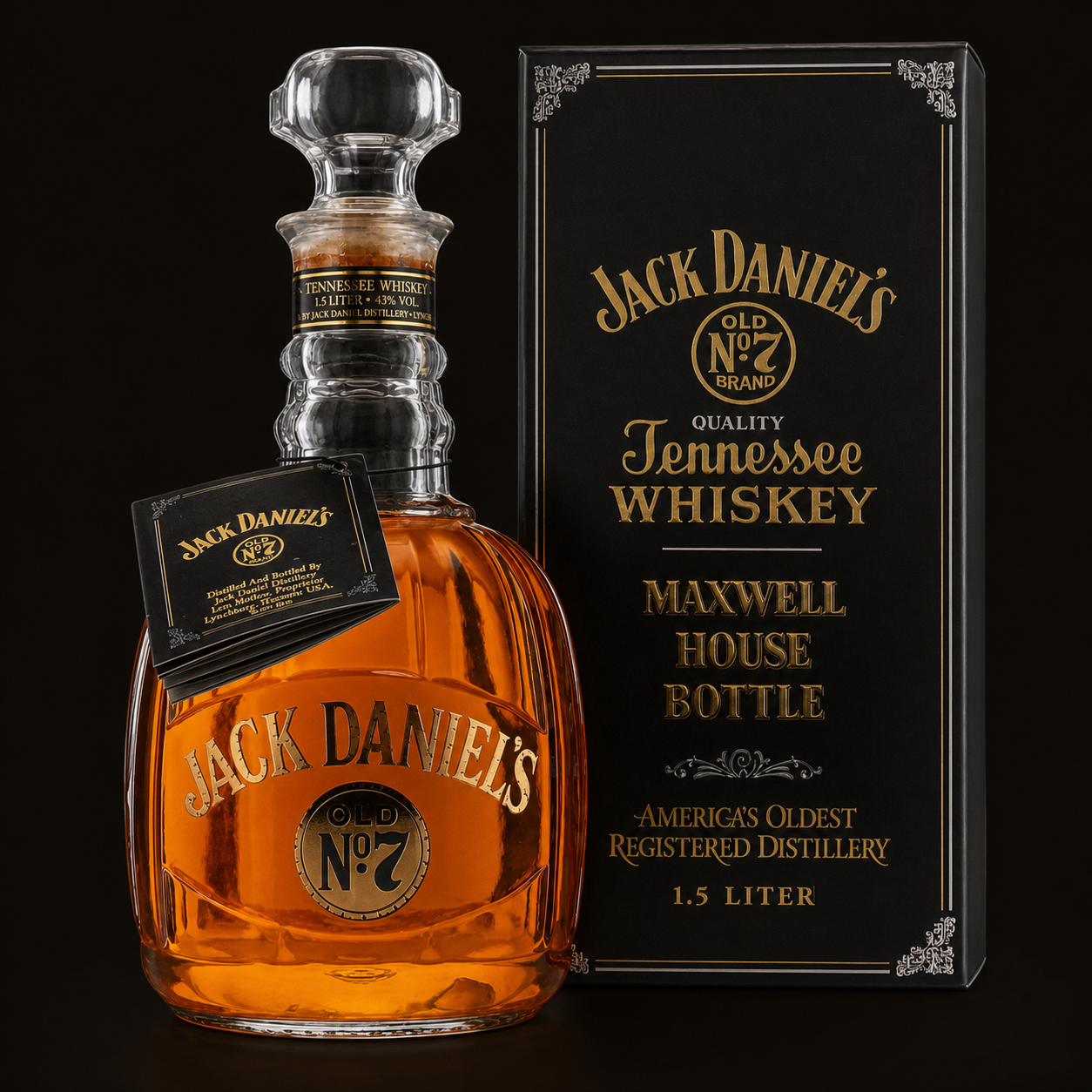 Jack Daniel's Old No. 7 Maxwell House Bottle 1.5L